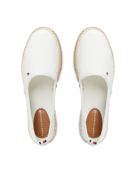 Tommy Hilfiger Εσπαντρίγιες Tommy Hilfiger Basic Tommy Flat Espadrille FW0FW06497 Εκρού