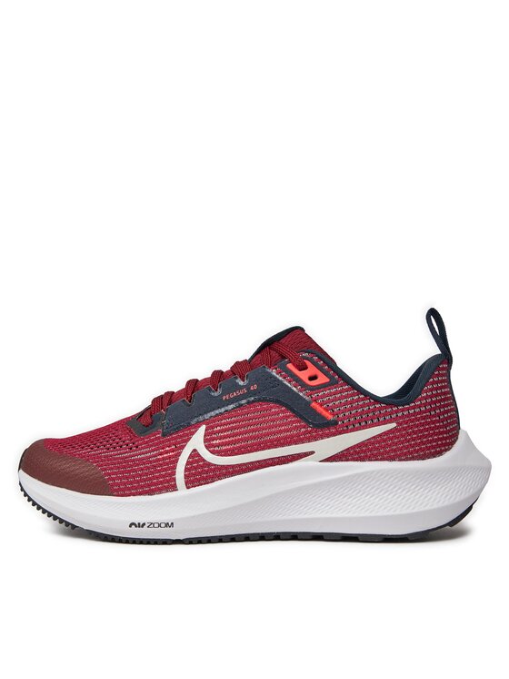 Nike Buty do biegania Nike Air Zoom Pegasus 40 (GS) DX2498 009 Bordowy