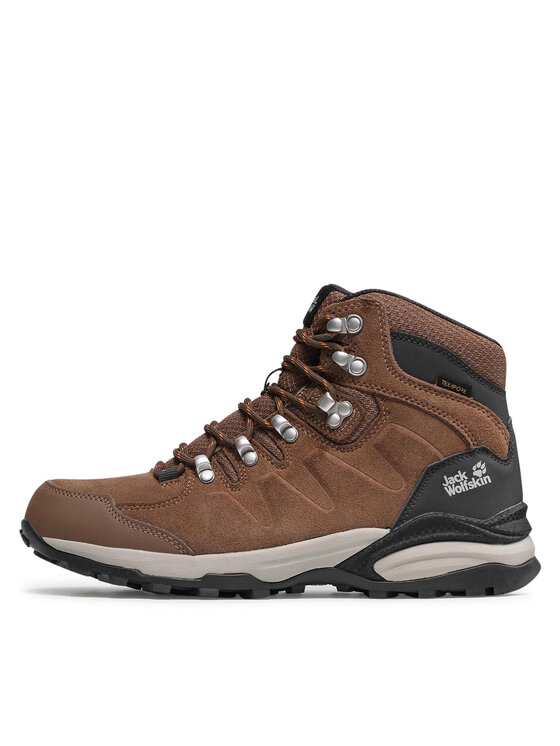 Jack Wolfskin Trekingová obuv Jack Wolfskin Refugio Texapore Mid W 4050871 Hnedá