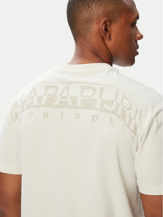 Napapijri Napapijri Camiseta Yourte NP0A8AU2 Crema Relaxed Fit