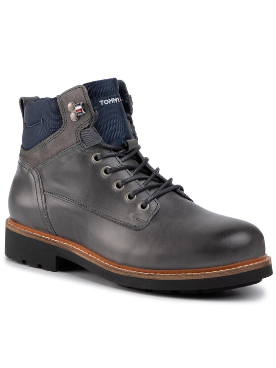 Tommy Hilfiger Botines planos Tommy Hilfiger Active Leather Boot FM0FM02427 Gris