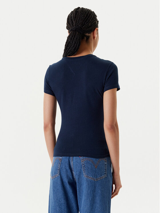 Tommy Jeans Tommy Jeans T-shirt Essential DW0DW20913 Blu scuro Slim Fit