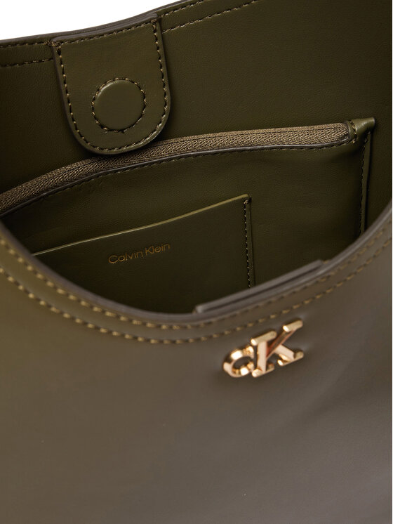 Calvin Klein Rankinė Calvin Klein Ck Medium Shoulder Bag LV04F3522G Tamsiai žalia