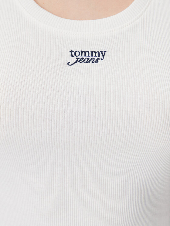 Tommy Jeans Tommy Jeans Top DW0DW21369 Bianco Slim Fit