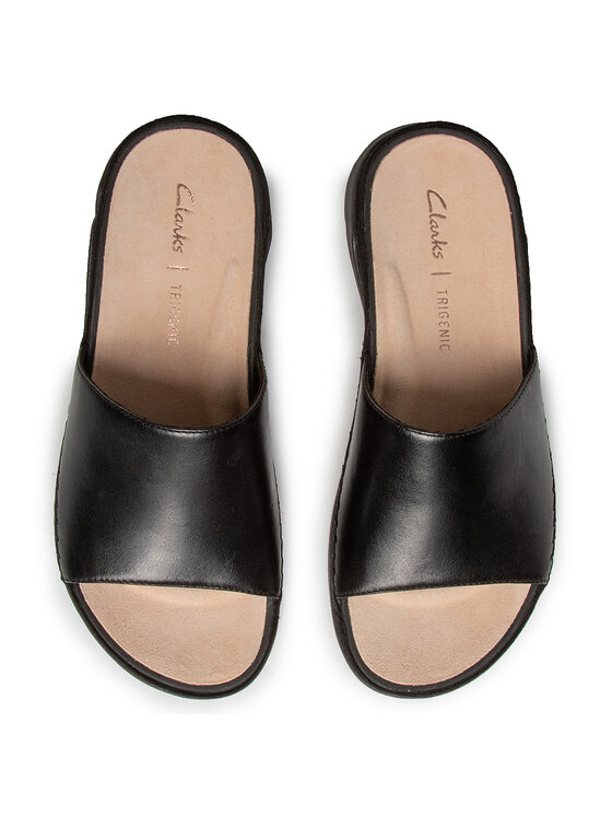 Clarks Klapki Clarks Tri Slide 261487634 Czarny