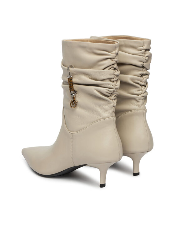 PINKO Botki PINKO Gloria 28 SD0629P003 Kremowy