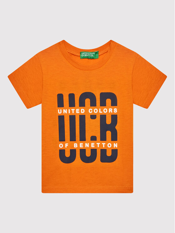United Colors Of Benetton United Colors Of Benetton Marškinėliai 3I1XG100G Oranžinė Regular Fit