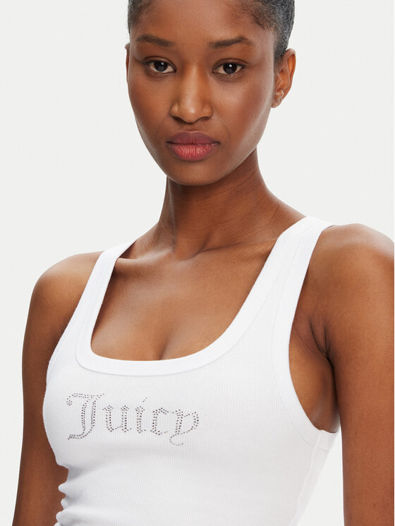 Juicy Couture Juicy Couture Top Racer JCWLV125305 Bianco Slim Fit
