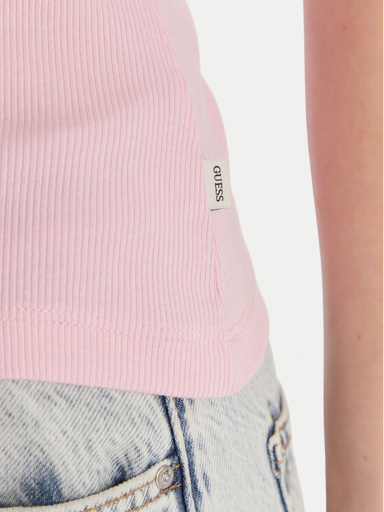 Guess Jeans Guess Jeans Camiseta W6RP21 KA0H1 Rosa Slim Fit