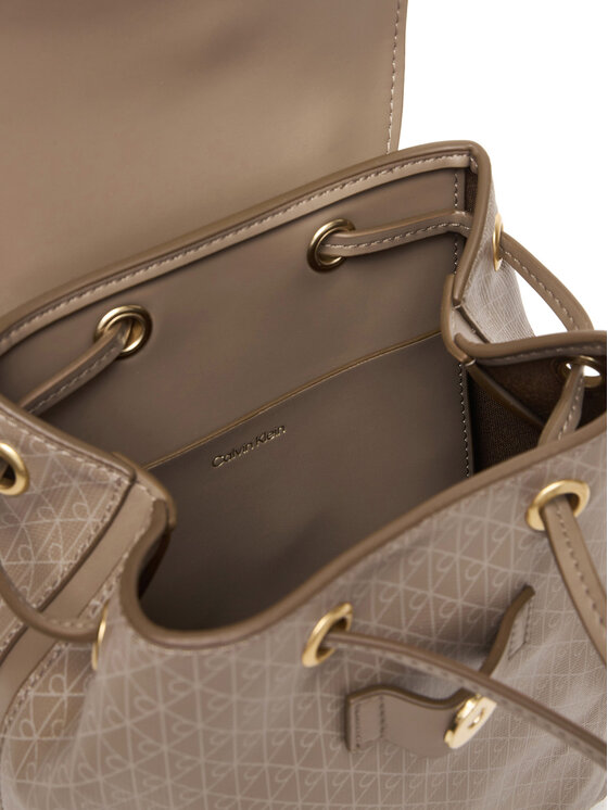 Calvin Klein Nahrbtnik Calvin Klein Emblem Aop Mini Backpack LV04F3507G Bež