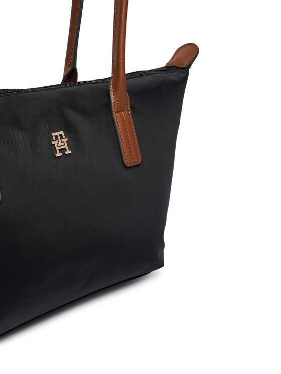 Tommy Hilfiger Táska Tommy Hilfiger Popette East West Tote AW0AW19211 Fekete