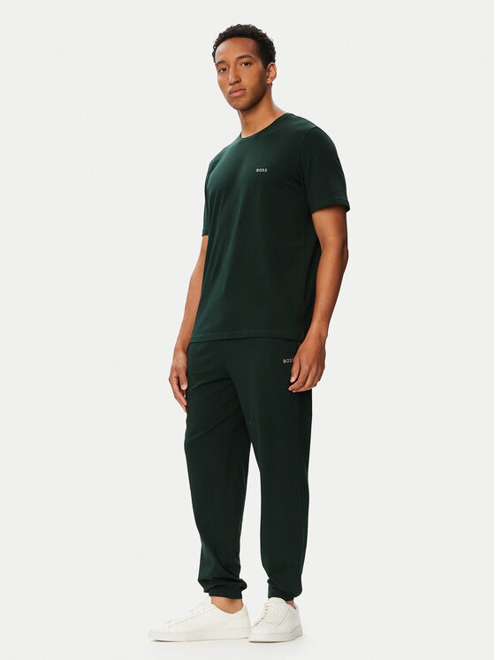 BOSS BOSS Camiseta Mix&Match 50515312 Verde oscuro Regular Fit