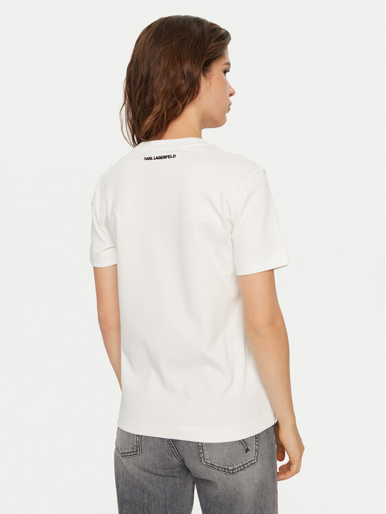 KARL LAGERFELD KARL LAGERFELD T-shirt A1W17130 Bijela Regular Fit