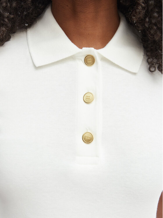 Tommy Hilfiger Tommy Hilfiger Polo WW0WW49252 Blanco Slim Fit