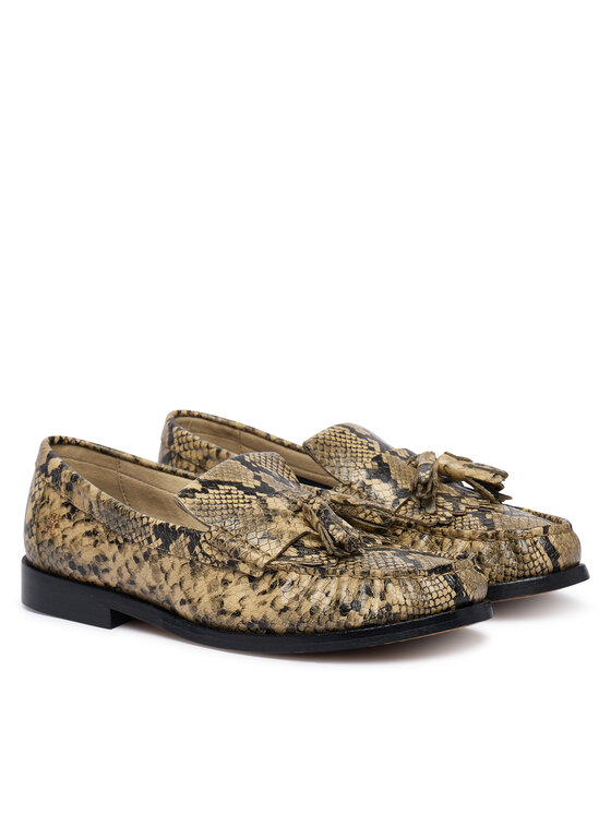 Tommy Hilfiger Loaferai Tommy Hilfiger Th Loafer Tassel Snake FW0FW09500 Smėlio