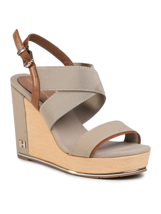 Tommy Hilfiger Sandale Tommy Hilfiger Th Hardware Basic High Wedge FW0FW04731 Gri