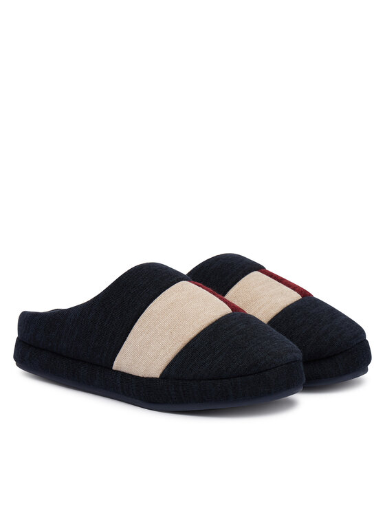 Tommy Hilfiger Hausschuhe Tommy Hilfiger Flag House Shoe FM0FM06016 Dunkelblau