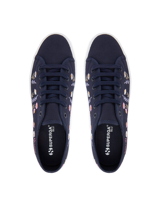Superga Кросівки Superga 3740 Platform Flower Embroidery Leggera S5138TW Cиній