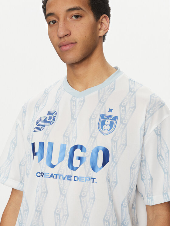 HUGO HUGO Футболка Notbal 50536080 Білий Oversize