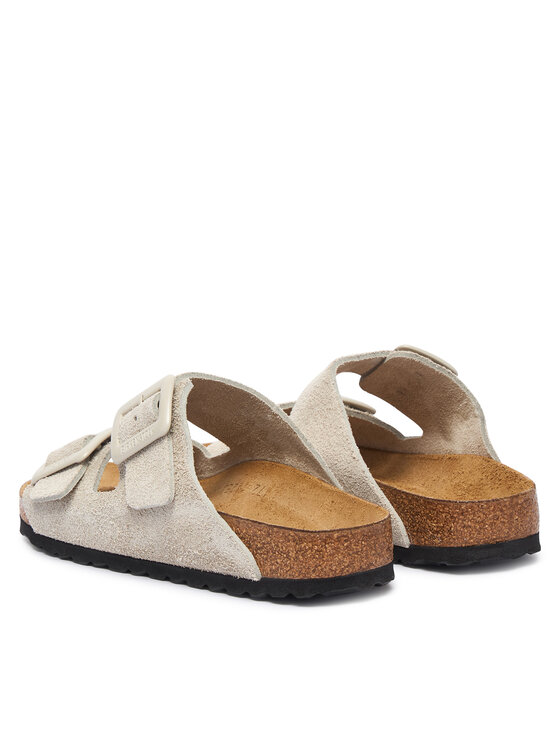 Birkenstock Klapki Birkenstock Arizona Cushion Buckle 1033088 Kremowy