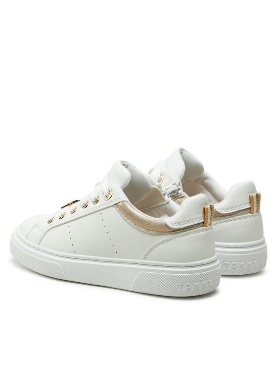 Tommy Hilfiger Сникърси Tommy Hilfiger Low Cut Lace-Up Sneaker T3A9-33743-1355 S Бял