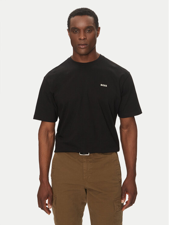 BOSS BOSS Футболка Te_Surfaceshort 50534925 Чорний Relaxed Fit