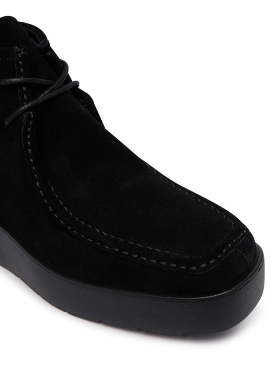 Calvin Klein Зимни обувки Calvin Klein Flatf Lace Up Apr Cut Boot HW0HW03273 Черен