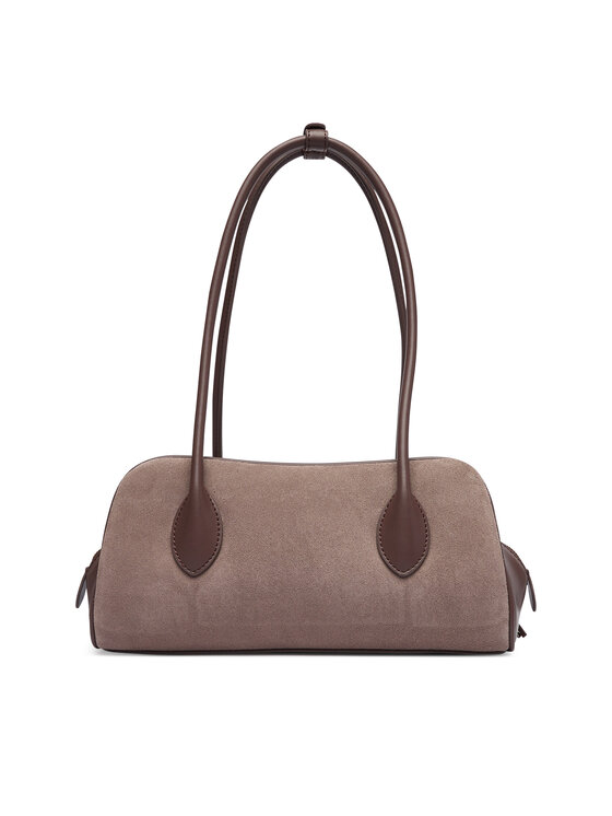 Calvin Klein Rankinė Calvin Klein Emblem Trio Suede Shoulder Bag LV04F3888G Smėlio