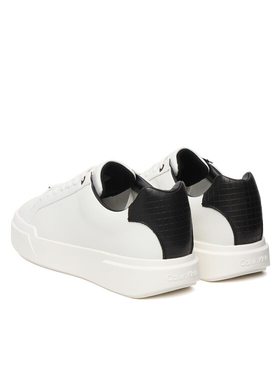 Calvin Klein Tenisice Calvin Klein Chunky Cupsole Laceup Clean Lth HM0HM02239 Bijela