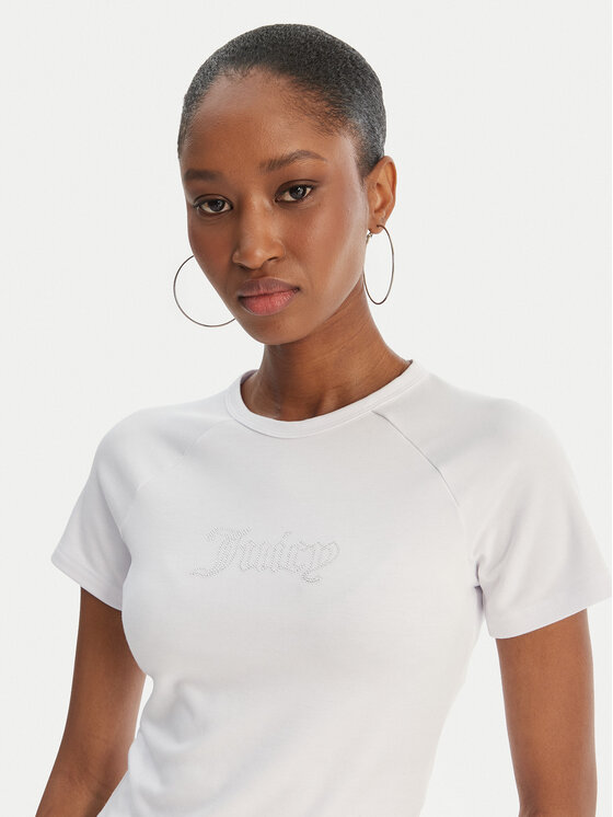 Juicy Couture Juicy Couture Camiseta Baby JCWCT126317 Blanco Slim Fit