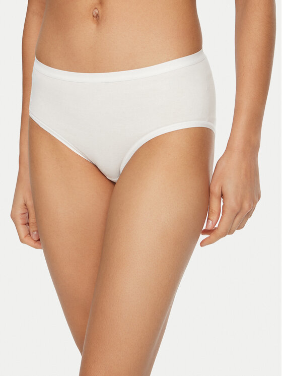 Triumph Triumph Komplet klasičnih hlačk z visokim pasom﻿ Sense Of Cotton 10225046 Bela