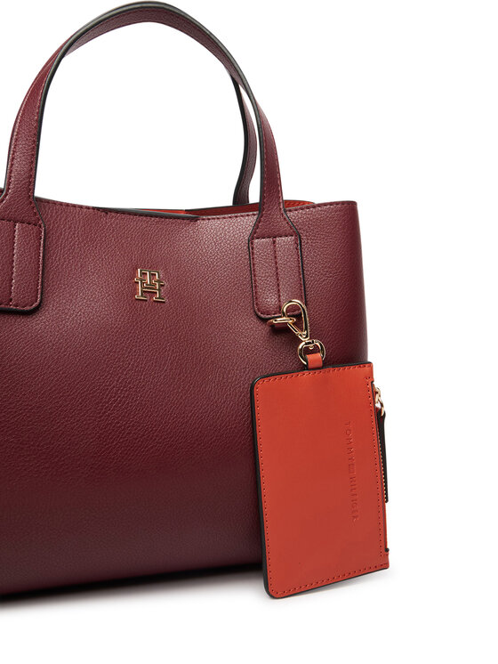 Tommy Hilfiger Kabelka Tommy Hilfiger Th Icon Mini Satchel AW0AW18722 Bordó