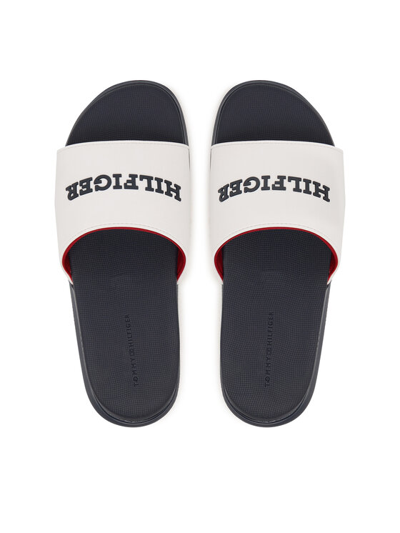 Tommy Hilfiger Natikače Tommy Hilfiger Dual Density Hilfiger Pool Slide FM0FM05797 Bijela