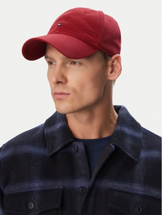 Tommy Hilfiger Czapka z daszkiem Tommy Hilfiger Th Flag '85 Soft 6 Panel Cap AM0AM12531 Czerwony