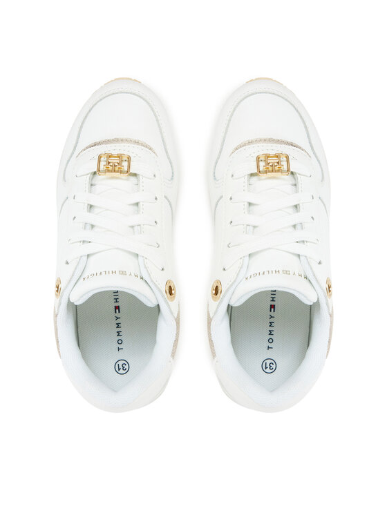 Tommy Hilfiger Sneakersy Tommy Hilfiger Low Cut Lace-Up Sneaker T3A9-33765-1355 M Biały