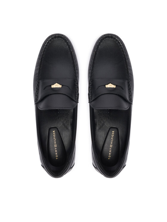 Tommy Hilfiger Čevlji brez vezalk Tommy Hilfiger Coin Classic Loafer Pods FW0FW09499 Črna