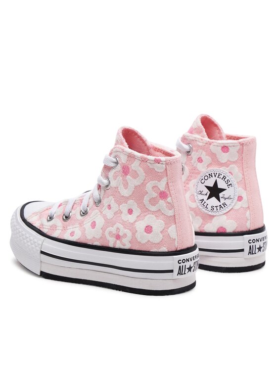 Converse Tornacipő Converse Chuck Taylor All Star Lift Platform Floral Embroidery A06325C Rózsaszín