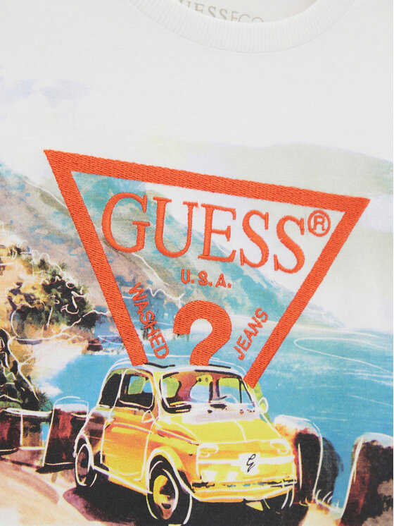 Guess Guess Футболка L6GI08 K8HM4 Білий Regular Fit