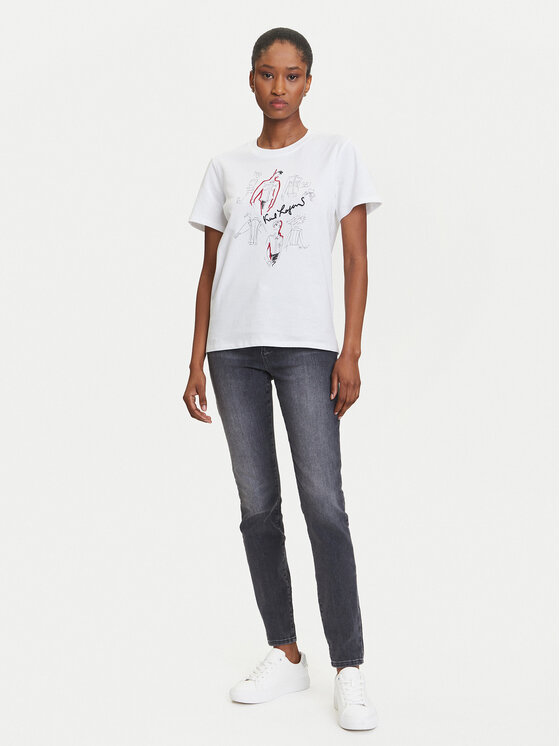 KARL LAGERFELD KARL LAGERFELD Camiseta A3W17099 Blanco Regular Fit