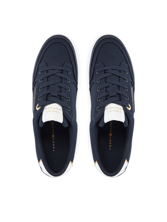 Tommy Hilfiger Сникърси Tommy Hilfiger Essential Vulc Textile Sneaker FW0FW08323 Тъмносин