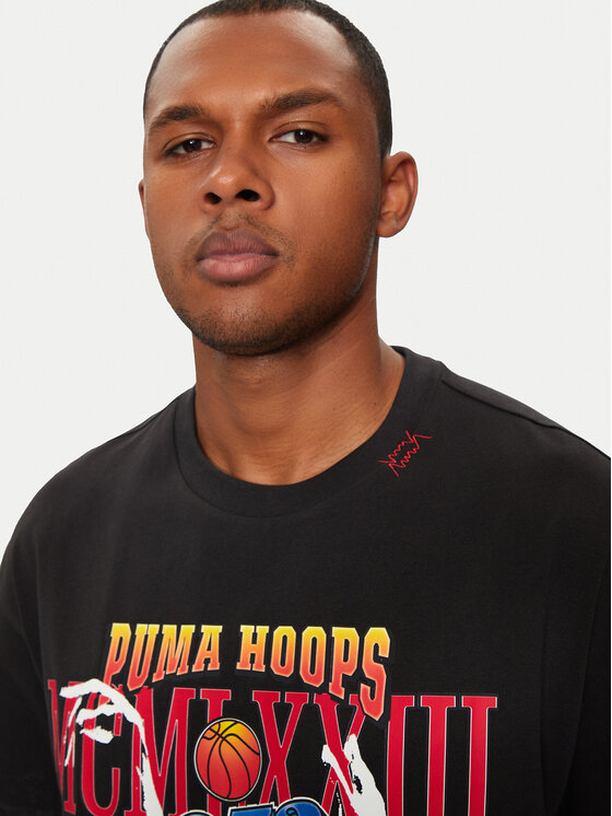 Puma Puma Футболка Crowd Craze 1 627214 Чорний Oversize