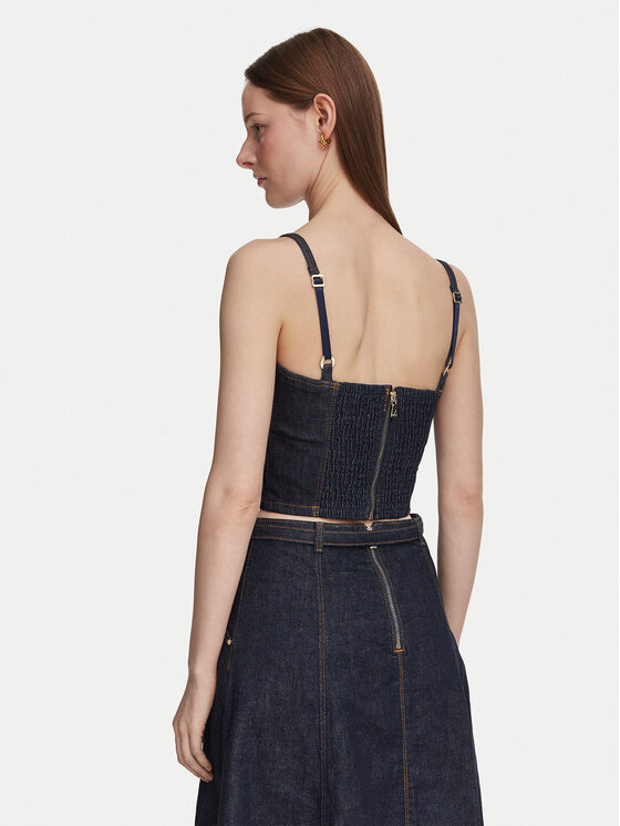 Guess Guess Felső W6YH15 D1351 Sötétkék Slim Fit