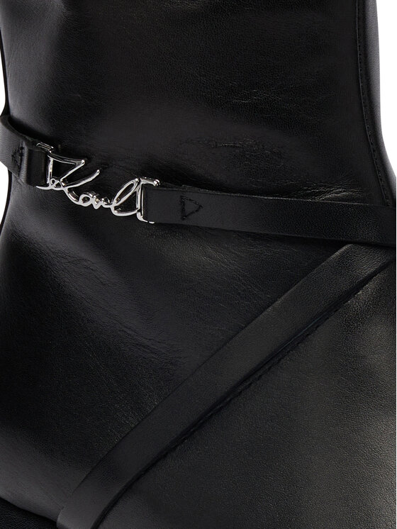 KARL LAGERFELD Kozačky KARL LAGERFELD KL30375 Černá