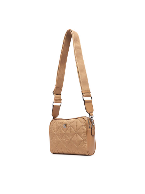 Calvin Klein Ročna torba Calvin Klein Emblem Aop Jacquard Bucket LV04F3648G Bež