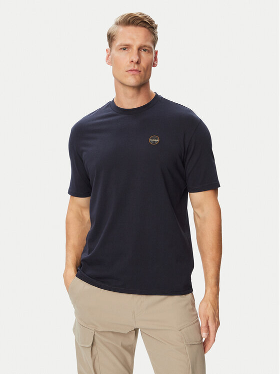 Napapijri Napapijri Camiseta S-Badge NP0A8949 Azul marino Regular Fit