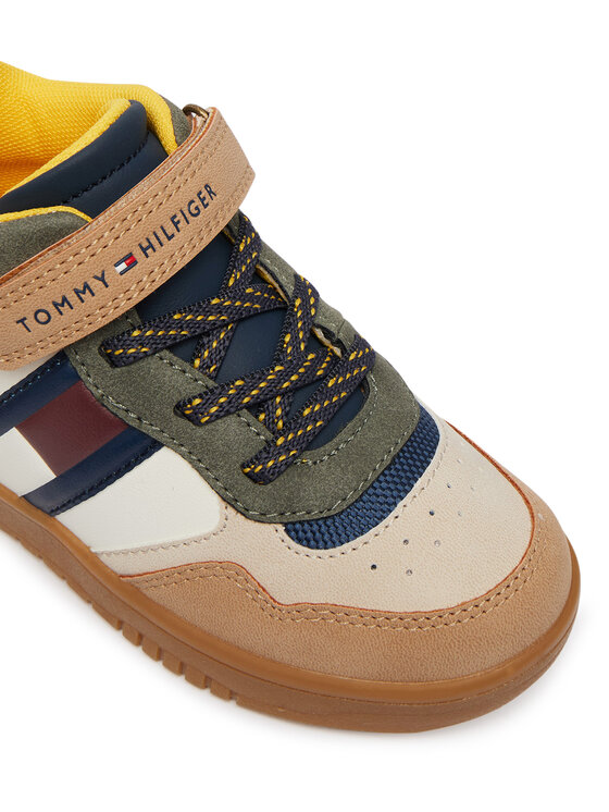 Tommy Hilfiger Сникърси Tommy Hilfiger High Top Lace-Up/Velcro Sneaker T1X9-35229-1269 M Цветен