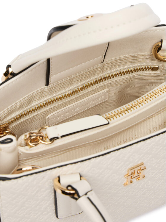 Tommy Hilfiger Rankinė Tommy Hilfiger Th Daily Mini Tote Mono AW0AW18416 Balta