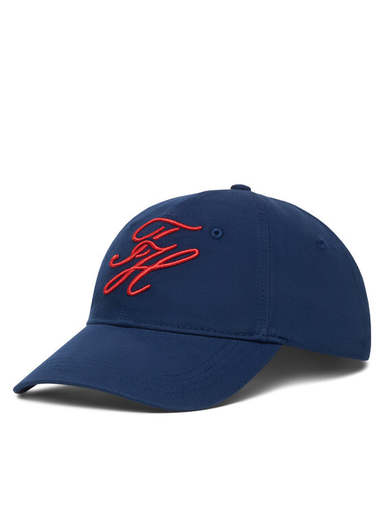 Tommy Hilfiger Kšiltovka Tommy Hilfiger Logo Embroidery Baseball Cap AM0AM14120 Tmavomodrá