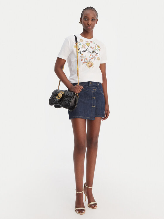 Just Cavalli Just Cavalli Camiseta 80PAHT28 CJ500 Blanco Regular Fit