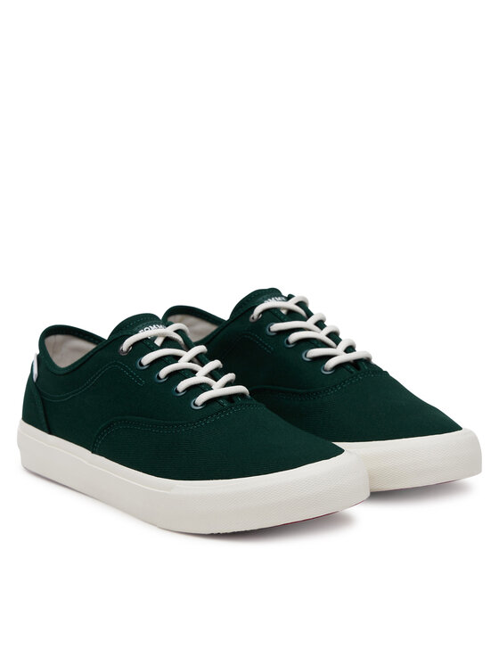 Tommy Hilfiger Гуменки Tommy Hilfiger Th Hi Vulc Low Oxford Twill FM0FM05400 Зелен